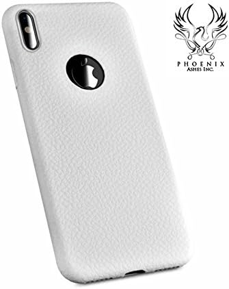 The Best seller iPhone X leather case, Anti-Slip Lychee Grain Leather Pattern Flexible TPU Silicone Slim Protective Back Cover Case For iPhone X,10, Ultra thin leather Case, New, Protector (White)