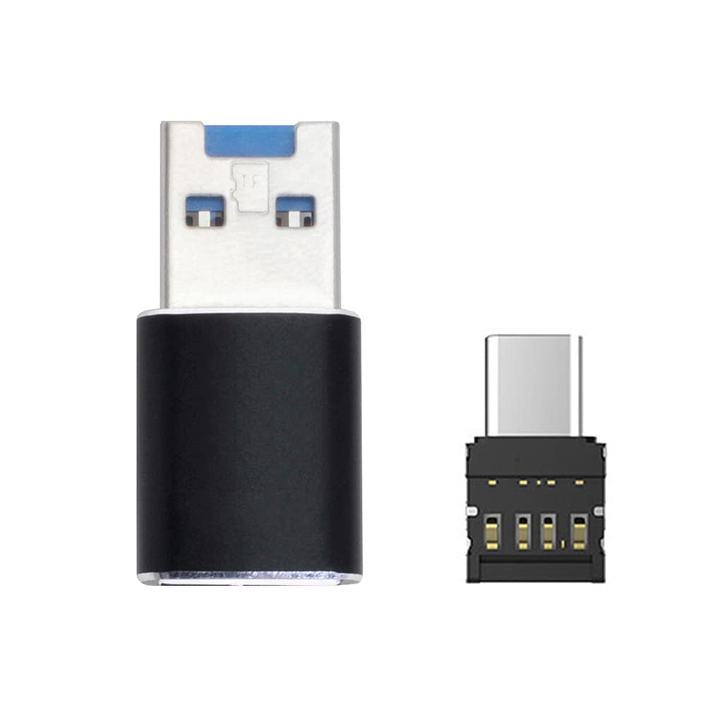 NFHK USB 3.0 to Micro SD SDXC TF Card Reader with Micro Type-C USB-C OTG Adapter for Tablet/Cell Phone