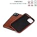 TENDLIN Compatible with iPhone 11 Pro Max Case Wallet Design Premium Leather Case with 2 Card Holder Slots (Brown)
