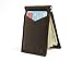 Andar Mens Leather Money Clip, Front Pocket Minimalist Card Holder RFID Blocking Wallet Made from Full Grain Leather, with Back Saving Bi-Fold Cash Clip (Dark Brown)
