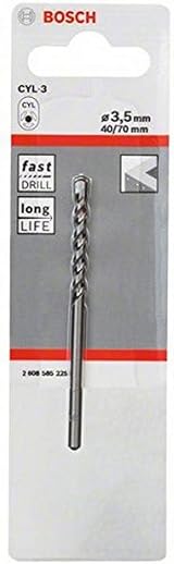 Bosch Concrete Drill Bit 3.5mm x 40mm x 70mm Silver