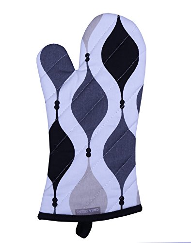 Pot Holders and Oven Mitts, Unique Geometric Design, Heat Resistant, Made of 100% Cotton, Eco-Friendly & Safe, Set of 1 Oven Mitt and 1 Pot Holder, Pot Holders and Oven Mitts Sets By CASA DECORS - Thumbnail 2