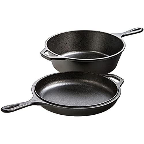 Lodge LCC3 Pre-Seasoned Cast-Iron Combo Cooker, and