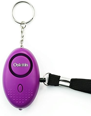 Ostekin Personal Security Alarm 130db, Emergency Safety and Self Defence Device with LED Flashlight for Women/Kids/Elderly/Seniors/Girls - Purple