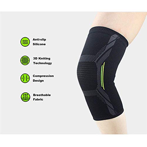 KILLYSUFUY Sports Knee Pads Knee Brace Support Compression Sleeves, 1 Pair Wraps Pads for Arthritis, Pain Relief, Injury Recovery, ACL, Running, Football, Basketball and More Sports