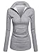 NEARKIN Women Long Sleeve Turtleneck Pullover Zip Active T Shirt Comfy Cute Tops
