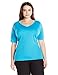 Kanu Surf Women's UPF 50+ Short Sleeved Active Swim Shirt Rashguard & Workout Top (Regular & Extended/Big Sizes), Solid Aqua, 3X