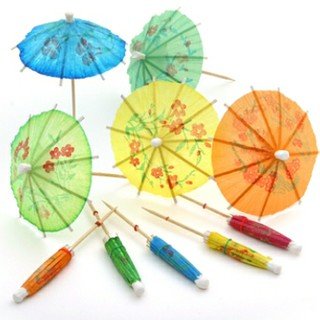 Partysanthe Cocktail Umbrella Small 20pcs Mix Colour