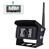 Draadloos Wifi Auto achteruitrijcamerasysteem, 36v tot 12v IP69 Waterdicht Super Nachtzicht 28 IRs-lichten met back…
