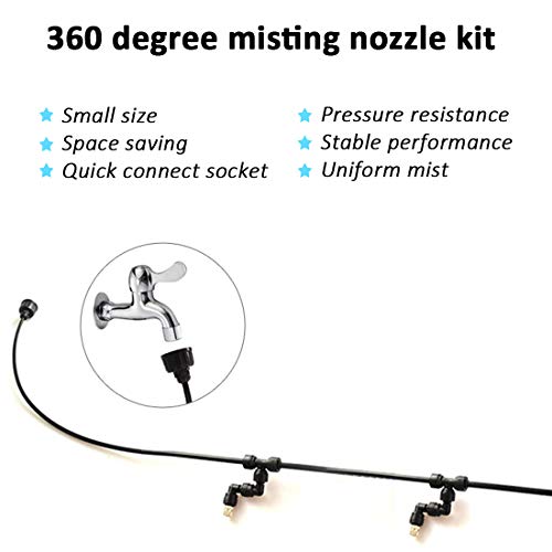 EONBON Misting Cooling System, 40ft Mist System with 9pcs Adjustable