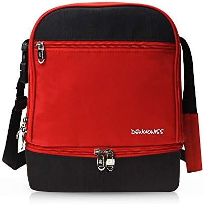 JTX Insulated Lunch Bag Thermal Lunch Tote Bag Large Cooler Tote Bag for Adult and Kids with Adjustable Shoulder Strap Double Deck Cooler for School/Office/Picnic/Travel/Camping