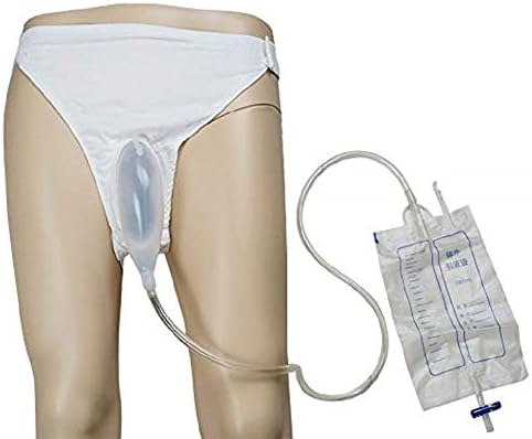 1000ml Urinal Bag Portable Wearable Urinal/Urine Bag Collector/Toilet Elastic Waistband Reusable Pee Bag Men Male/Female (Male),Men