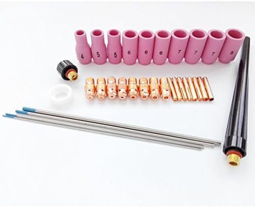 B.W.P 13N Series Nozzles Accessory Kit For TIG Welding WP-9 WP-20 WP-25 Torch With Blue Tip Tungsten WL20-150