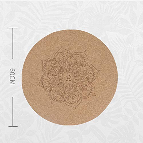 Mooyod-Yoga-Mat-Little-Round-Cork-Rubber-60x60cmx3mm-Non-Slip-Yoga-Cushion-Meditation-Cushion-Pad-Pilates-Pad-for-Home-Outdoor