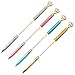 4Pcs Big Crystal Diamond Pens, Gold Pink and Blue Ballpoint Pen for Student and Kids Gift,School and Office Supplies, Black Ink with 8 Replacement Refills (4PCS)