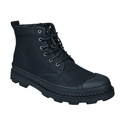 CHCYCLE Motorcycle Boots Waterproof & Windproof Leather Riding Boots for Men Black (US 11)