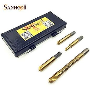 Generic 4in1 Lot Drill Out Damaged Screw Extractor Out Remover Handymen Broken Bolt Stud Removal Tool Kit 4pc #1 #2 #3 With Case