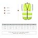 Safety Vest | 5 Pockets | High Visibility Reflective Strips | Color Neon Yellow (L)