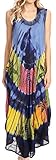 Sakkas 10SE Tasanee Caftan Tank Dress / Cover Up - Blue - One Size