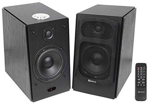 (2) Rockville HD5B 5″ Powered Studio Monitor Bluetooth Bookshelf Speakers-Black