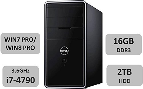 Dell Inspiron i3847 Desktop Computer - (Windows 7 Pro, Intel Quad-Core i7-4790 Processor 3.6GHz, 16GB Memory, 2TB Hard Drive, DVD Drive)