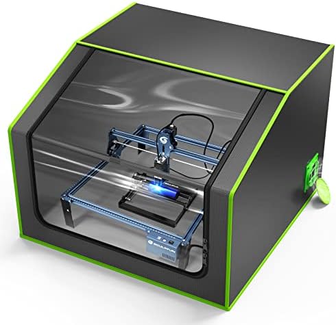 Creality Falcon Laser Engrave Enclosure V2.0, Laser Engraving Machine Protective Cover With Eye Protection 4000rpm Insulates Against Fumes And Odors For Laser Cutting Enclosure Tent 283 283 157 Inch Laser Cutter