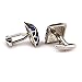 CIFIDET Cuff links Fashion Mens Blue Grid Enamel Shirt Cufflinks With Gift Box