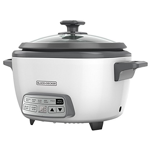 Steamer, White 14-cup Digital Portable Handheld Food Brown Rice Cooker Steamer