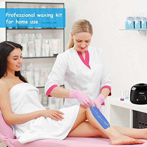 Wax Warmer Kit Hair Removal Waxing Kit, Hard Wax (3.5oz x4) +Pre/After Treatment Lotions +Wax Applicator(10 Large &10 Small) +3 Disposable Plastic Pots - Thumbnail 5