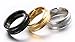 3 PCS 8mm Black Silver Gold Brick Pattern Style Wedding Band Ring, Nickel Free, Cobalt Free!