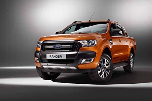 Ford Ranger Wildtrak (2016) Truck Print on 10 Mil Archival Satin Paper Orange Front Side Studio View 18