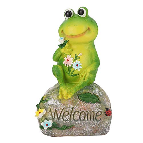 KSTE Garden Decoration - Outdoor Garden Pool Animal Frog Ornament, Figurine Yard Statues, Model Resin for Yard Pond Lawn Home