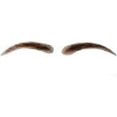 CliCling False Eyebrows Human Hair Artificial Real Hair Handmade Crochet False Brows Light Brown Invisible Realistic Natural Fake Eyebrows
