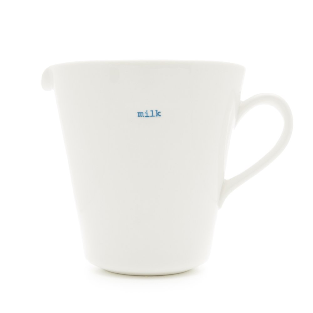 Keith Brymer Jones - Word Range - Large Ceramic White Jug - Milk - 500ml - Gift Boxed