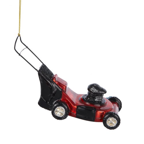 Kurt Adler Noble Gems Glass Lawnmower Ornament, 5.25-Inch