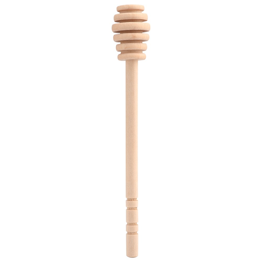 50Pcs Set Household Wooden Mini Jam Honey Dipper Jar Dispensing Collecting Stirring Rod Stick Wedding Party Small Sticks Stirrer Wand(Nehmen Sie Honey King Slot 16CM)