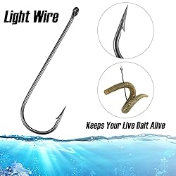 Dr.Fish 100 Pack Aberdeen Hooks Offset Hooks Live