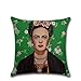 Joyi 4 Pack Frida Kahlo Self-portrait Cotton Linen Throw Pillow Case Car Cushion Cover 18