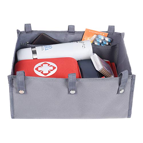 AROUY Large Walker Bag Under Seat for Four Wheel Rollator, Rollator Bag Tote Organizer Pouch Storage to Walkers for Senoirs, Walker Accessories (Grey, L)
