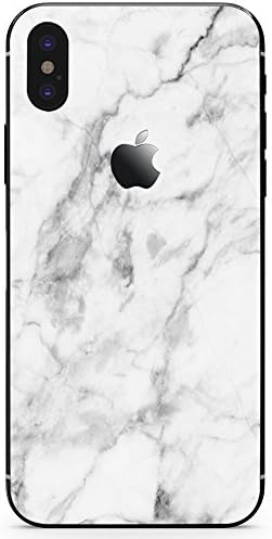 DowBier iPhone Bottom Decal Vinyl Skin Sticker Cover Anti-Scratch Decal for Apple iPhone (White Marble, iPhone Xs MAX)