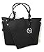Michael Kors Jet Set Travel Large Drawstring Tote Black MK Signature