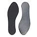 Wool Flat Shoe Insert for Sandals & Sockless Shoes, Comfortable Shoe Insoles with Sweat-Absorbent Natural Fiber & Non-Slip Silicone Grip, Narrow-Cut Shoe Inserts for Women, Black, Size 39 - SoxsolS