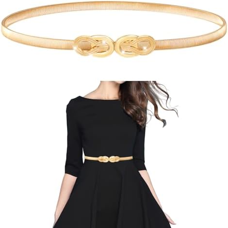 Bremorou Gold Waist Chain Belt for Women Dresses