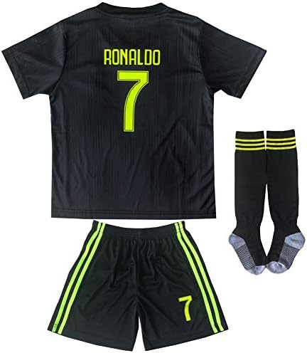 FCM 2018/2019 New #7 Cristiano Ronaldo Kids Third Soccer Jersey & Shorts Youth Sizes