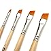 AIT Art Paint Brushes, Set of 8 Includes Angle Shaders, Filberts, and a Fan, Handmade in USA to Last Longer Without Shedding or Breaking, Allowing Painting with Brushes That Artists Trust to Perform