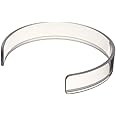 Sammons Preston Invisible Food Guard, Reusable Snap-On Plastic Ring Fits 8.5"-10" Plate, 1.25" High Crystal Clear Plastic Plate Ring, Kitchen Aid with Sure Fit to Prevent Spills, Dishwasher Safe Guard