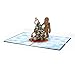 Star Wars Chewie & Porgs Christmas Pop Up Card, 3D Card, Greeting Card