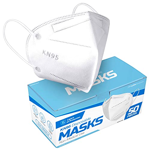 Lyka Distribution KN95 Face Masks 50 Pack 5 Layer Protection