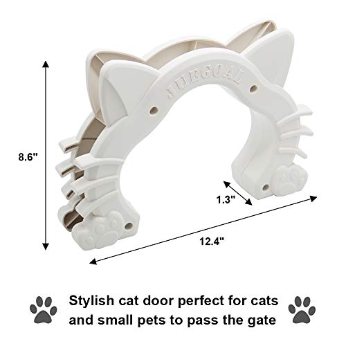 Juegoal Interior Cat Door Kitty Shaped Hole Pet Door for Cat and Small