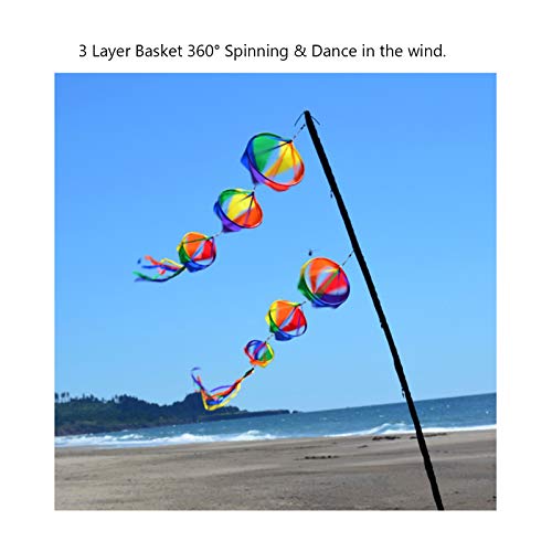 HANNIER Windsocks Spinners Outdoor Hanging Wind Sock Twister Spiral